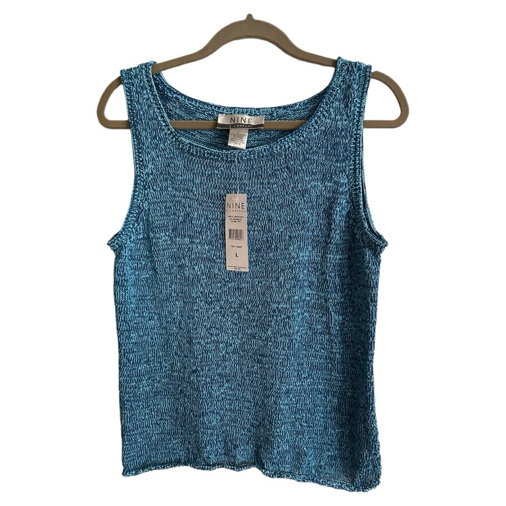 NWT nine & company knit tank tops sleeveless size L